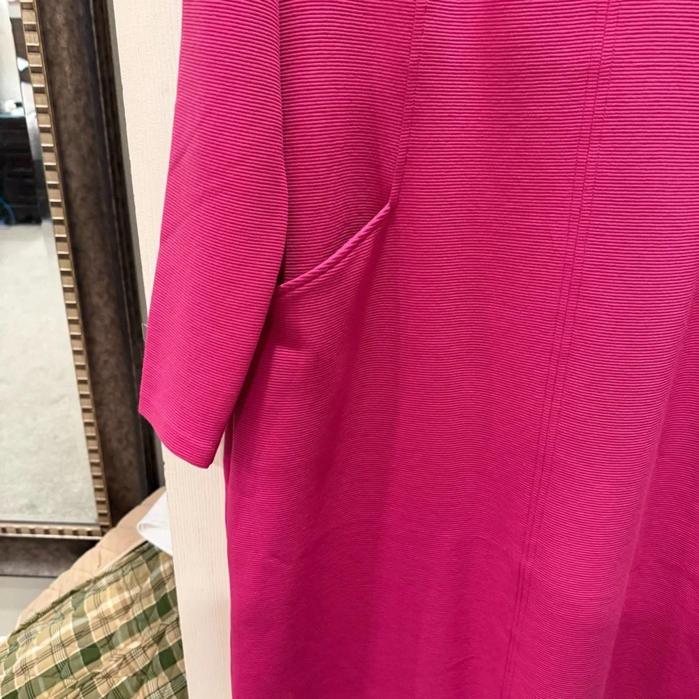 Boden Hot Pink Long Sleeve Dress - Picture 5 of 8